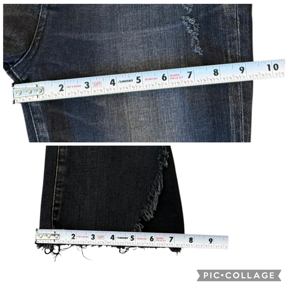 Moussy Vintage Alhambra Flare Jeans Split Hem High Rise Japanese Denim Size 24 - Picture 10 of 14